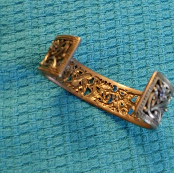 Bronz & Sterling Silver Cuff Bracelet - Picture 4 of 8